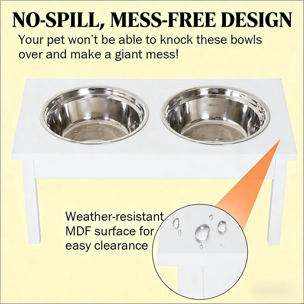 Pet Feeder Stand,Wooden Dog Food Bowls Stand