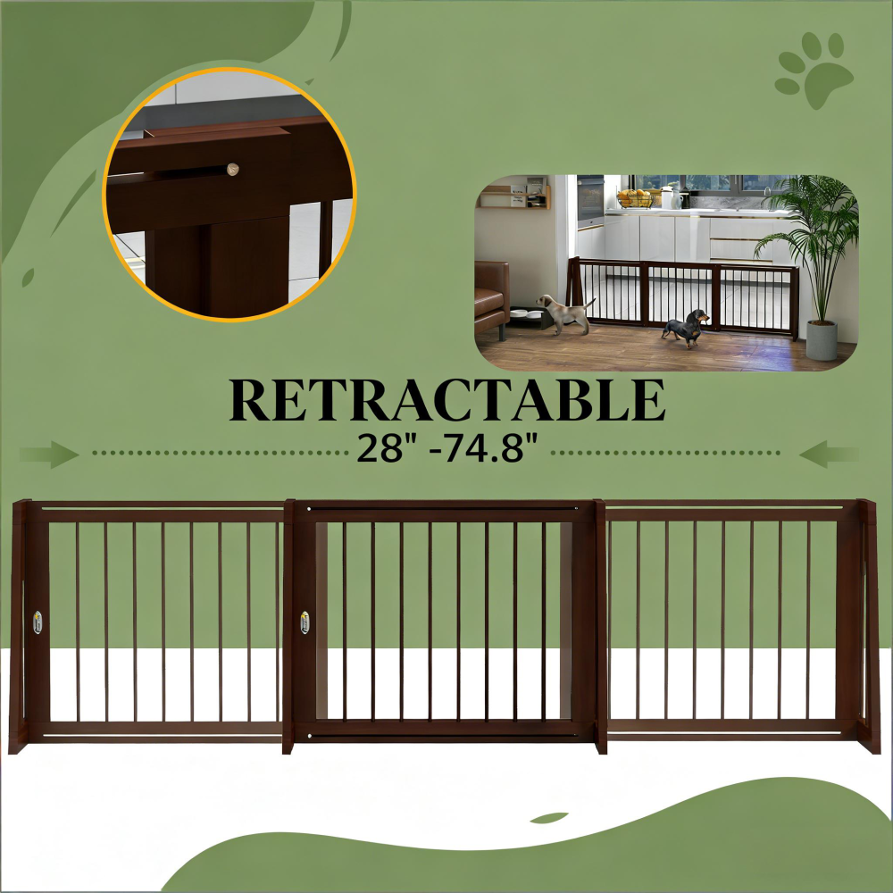 Wooden Pet Gate,Freestanding Pet Gate