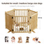 (6 Panel) Wooden Freestanding Dog Gates for The House,Dog Gates for Doorways, Stairs,Wood Dog Fences Indoor Pet Gate,Step Over Fence - 6 Panel 31"H