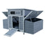 Large Wooden Chicken Coop Outdoor Hen House Poultry Cage for Outdoor with 2 Sides Nesting Boxes