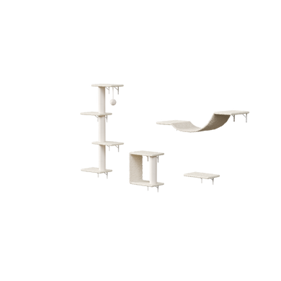 Modern Wall-Mounted Cat Furniture - 4pcs