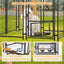 Outdoor Dog Kennel 4.23'x3.83'x4.83' with Roof, Heavy Duty Welded Wire Crate, All-Weather Protection & Safe Lock Design for Dogs and Pets