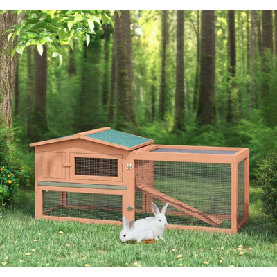 Rabbit Cage Outdoor, Wooden Outdoor Rabbit Hutch, Small Animal Habitat