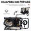 Extra Large 2-in-1 Bike Trailer & Push Cart for Pets - Detachable Bike Hitch & Push Handle Included , Quick ReleaseAll-Terrain Wheels , Non-Slip Floor, Internal Leash, Holds Up to 88 lbs, Black- Beige