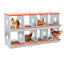 8-Bay Metal Nest Box-Wall Mount for Hens/Ducks, Easy Egg Collection & Assembly, Vented Galvanized Steel Coop Equipment Orange