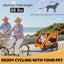 Pet Bike Trailer Dog Cart for Bicycle,Suitable for Small and Medium Pets, Easy Folding Cart Frame, Quick Release Wheel, Non-Slip Floor, Internal Leash, Orange+Gray