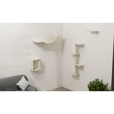 Modern Wall-Mounted Cat Furniture - 4pcs