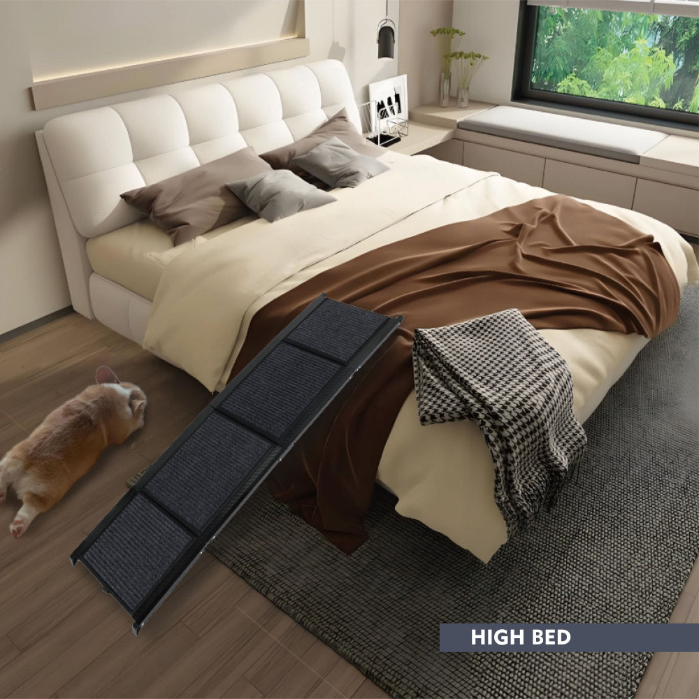 Dog Ramp for Car 65"X17.2" Large Folding Pet Stair Ramps for Truck, SUV, with Non-Slip Surface, Up to 250LBS, Outdoor Dog Car Ramp for Medium & Large Dogs, Portable Pet Steps