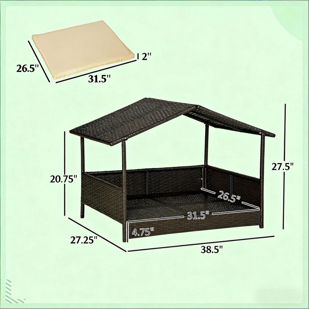 Pet Bed,Rattan Dog House