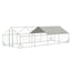 Large Metal Chicken Coop, Walk-in Chicken Run,Galvanized Wire Poultry Chicken Hen Pen Cage, Rabbits Duck Cages with Waterproof and Anti-Ultraviolet Cover for Outside(10' L x 26 W x 6.56' H)