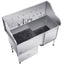61 Inch Dog Grooming Bath Tub Stainless Steel w Ramp Water Filter