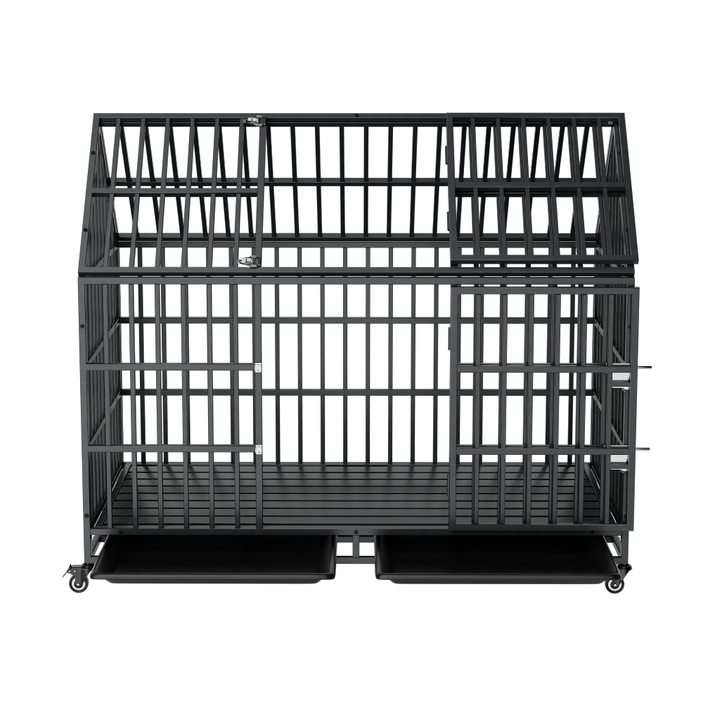52 Inches Heavy Duty Dog Crate with Roof Top