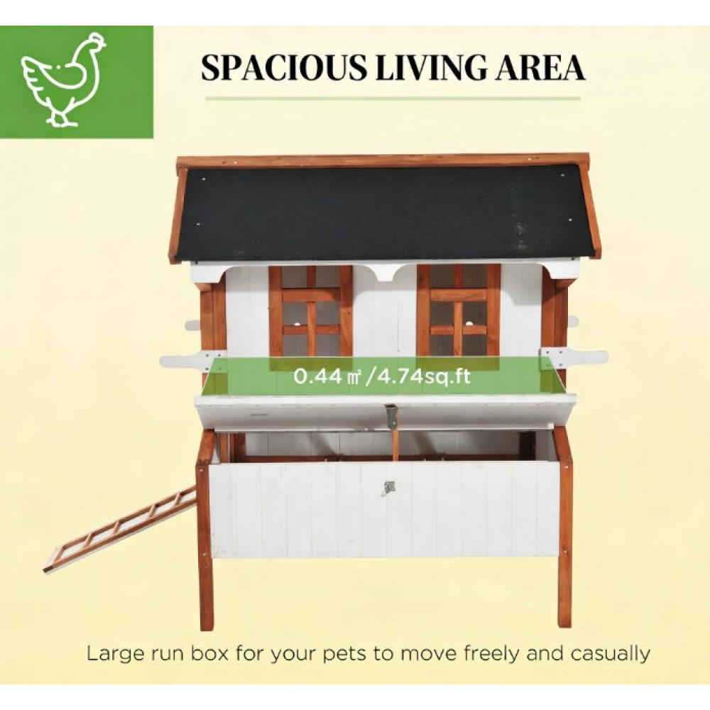 Portable Chicken House,Chicken Coop Wooden Chicken House,Rabbit Hutch Raised Poultry Cage