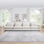 4 Seater Deep Seat Couches for Living Room, Comfy Beige Corduroy Sofas for Living Room Modern with 4 Waist Pillows