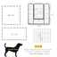 220.5" L x 157.5" W x 31.5" H (7 x 5 Panel) 24 Panel Dog Playpen with Lockable Door for Small and Medium Dogs