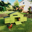 11.12 ft²  Large Wooden Chicken Coop Outdoor Hen House Poultry Cage with 2 Free-range Doors ,2 Nesting Boxes,chicken perch inside