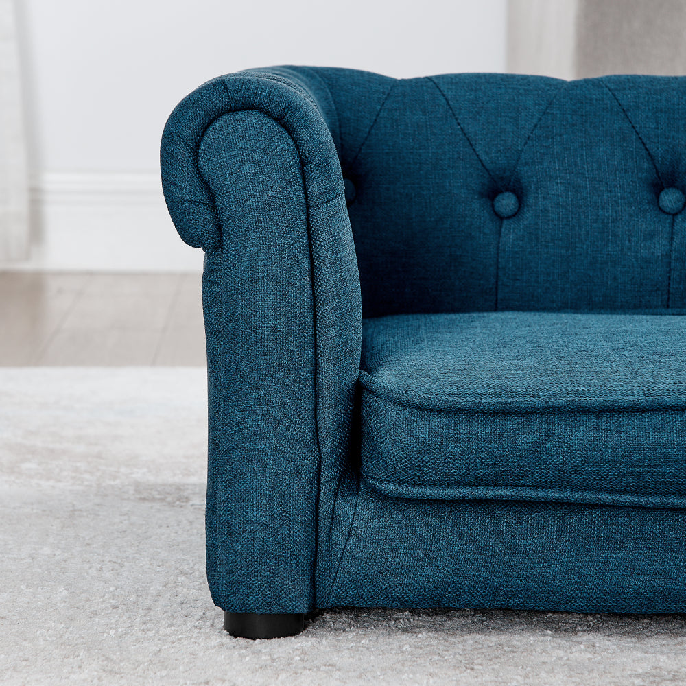 Elegant Rectangle Pet Bed for Small and Medium Dogs, Durable Elevated Dog Sofa Bed, Comfortable Dog Couch, Modern and Stylish Dog Sofa for Small and Medium Dogs,Blue