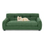 Soft and comfortable pet sofa with backrest and armrests, suitable for modern rectangular pet sofas for small and medium-sized dogs-Green