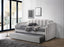 Peridot Dove Gray Velvet Daybed W/Trundle (Twin)