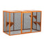 Detachable Cat Enclosure with Waterproof Roof and 3 Jumping Platforms, Orange