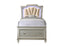 Kaitlyn Synthetic Leather & Champagne Finish Full Bed W/Led & Storage
