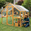 Outdoor Yellow Chicken Coop Enclosures 110" Large Kitten Playpen,Upgrade Waterproof Cover