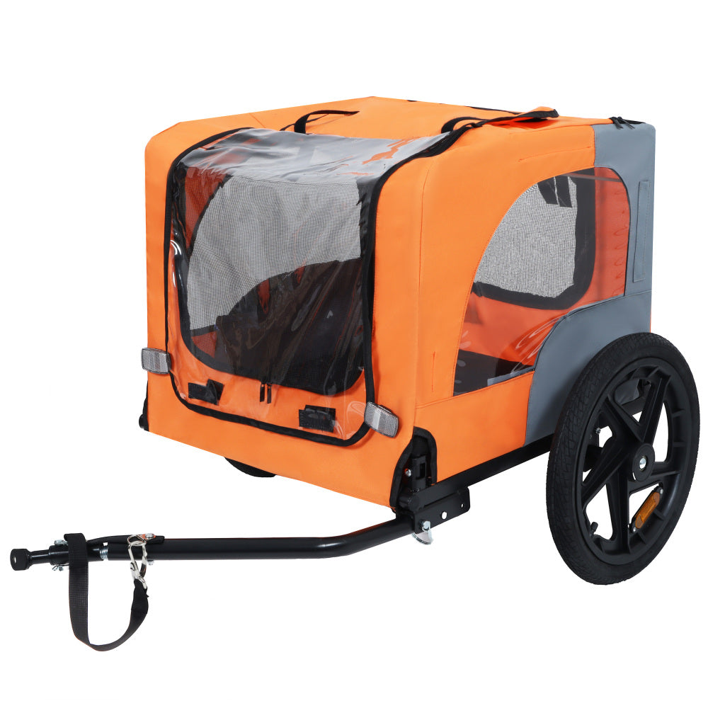Pet Bike Trailer Dog Cart for Bicycle,Suitable for Small and Medium Pets, Easy Folding Cart Frame, Quick Release Wheel, Non-Slip Floor, Internal Leash