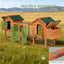 Chicken coop 124" Dual Chicken Coop Wooden Large Chicken House Rabbit Hutch Hen Poultry Cage Backyard
