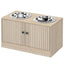 Elevated Dog Bowls with Storage Cabinet