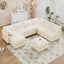 Mirod Versatile 8-Piece Modular Sofa Bed with Storage,Stylish Faux Double-Layer Cushions,Comfortable & Durable Design,Perfect for Any Living Space