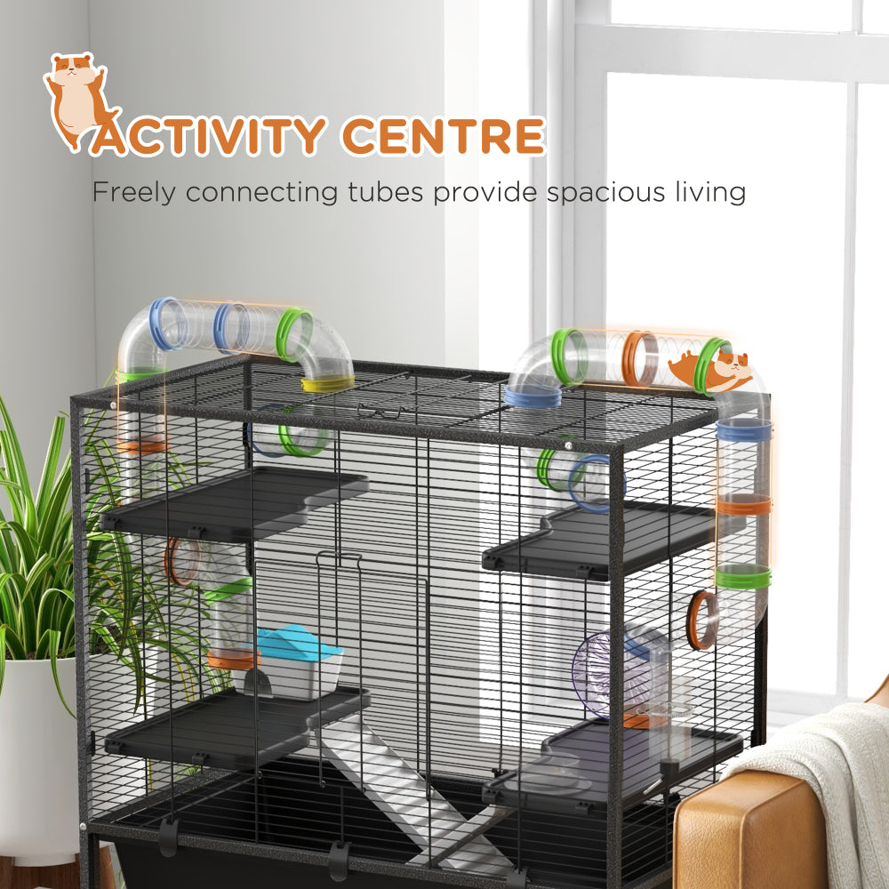 Small Animal Cage for Syrian Hamster, Gerbil Cage with Tubing System