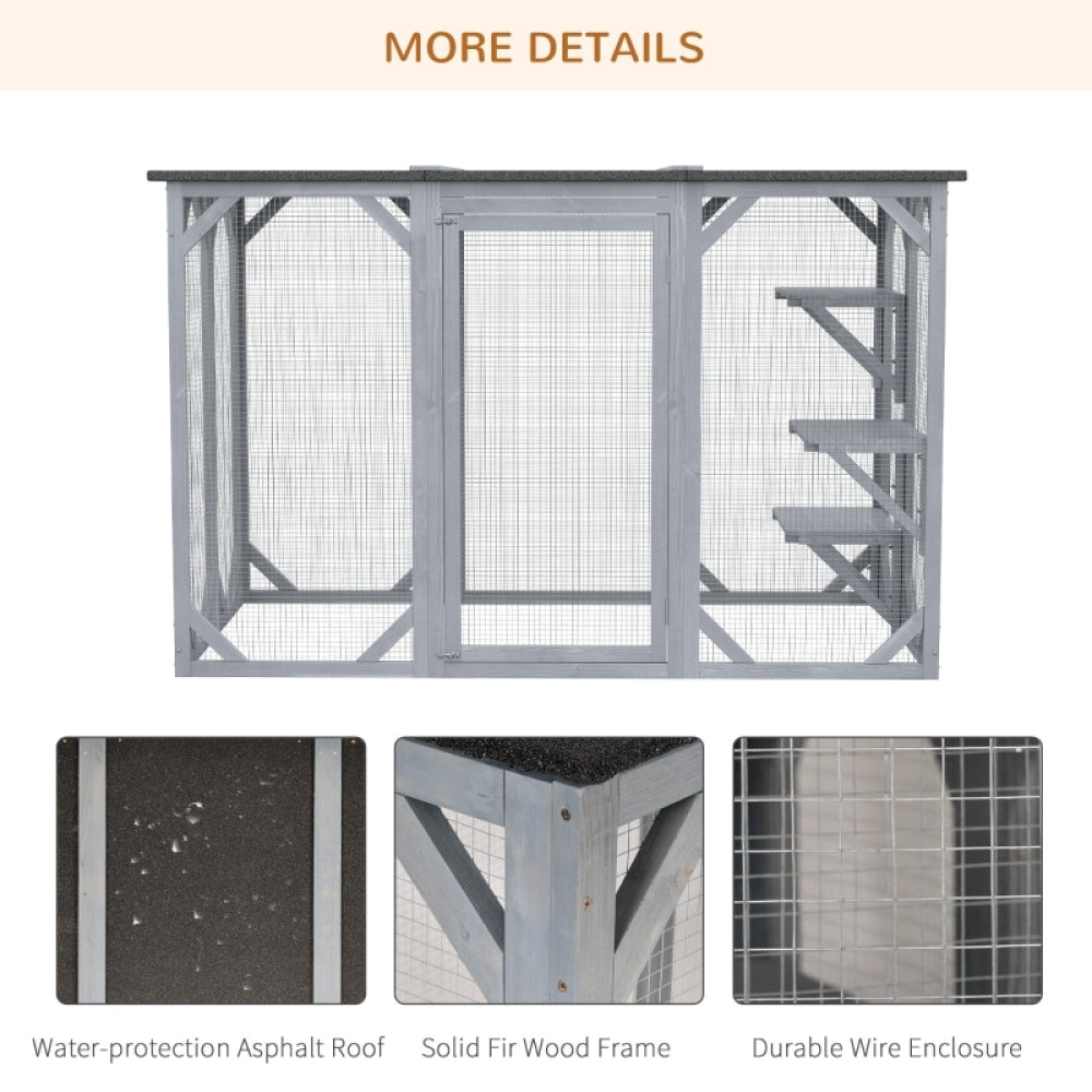 Large Wooden Outdoor Cat Enclosure Catio Cage