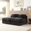 74.8'  Modern Luxury Twins Sofa Couch for Living Room Quality Corduroy Upholstery Sleeper Sofa Bed Daybed Black