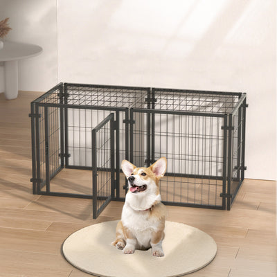 47.2" Dog Crate for Small Medium Large Dogs, Puppy Dog Playpen for Yard Indoor Outdoor Use, Pet Dog Cage Kennel (47.2"L x 23.6"W x 23.6"H)