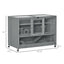 Wooden 3-Tier Hamster Cage Hutch Box with Ladder Wheels, Dark Gray