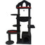 Black Gothic Cat Tree, Multi-Level Spooky Cat Tree with Scratching Posts, Perches, Hammock, and Cat Cave - Black Cat Tower for Indoor Cats with Interactive Toy, Perfect for Multiple Cats 58in