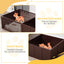 PawHut Whelping Box for Dogs Built for Mother's Comfort, Dog Whelping Pen with Removable Doors, Puppy Playpen for Indoors, Newborn Puppy Supplies & Essentials, 81" x 39" x 20", Coffee