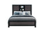 SOLUTO GREY AND BLACK BOOKCASE QUEEN BED
