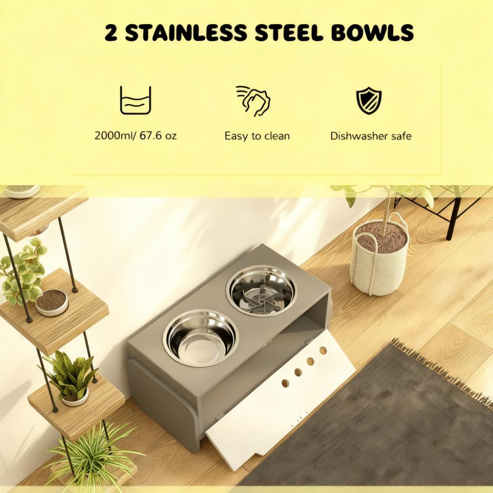 Dog Bowls,3 Height Adjustable Raised Dog Bowls,for Medium to Extra Large Dogs