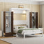 Full Size Murphy Bed Wall Bed with Closet ,Drawers and Table,White