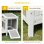 Pet House with Pull-Out Tray, and Divided Board for Indoor, White