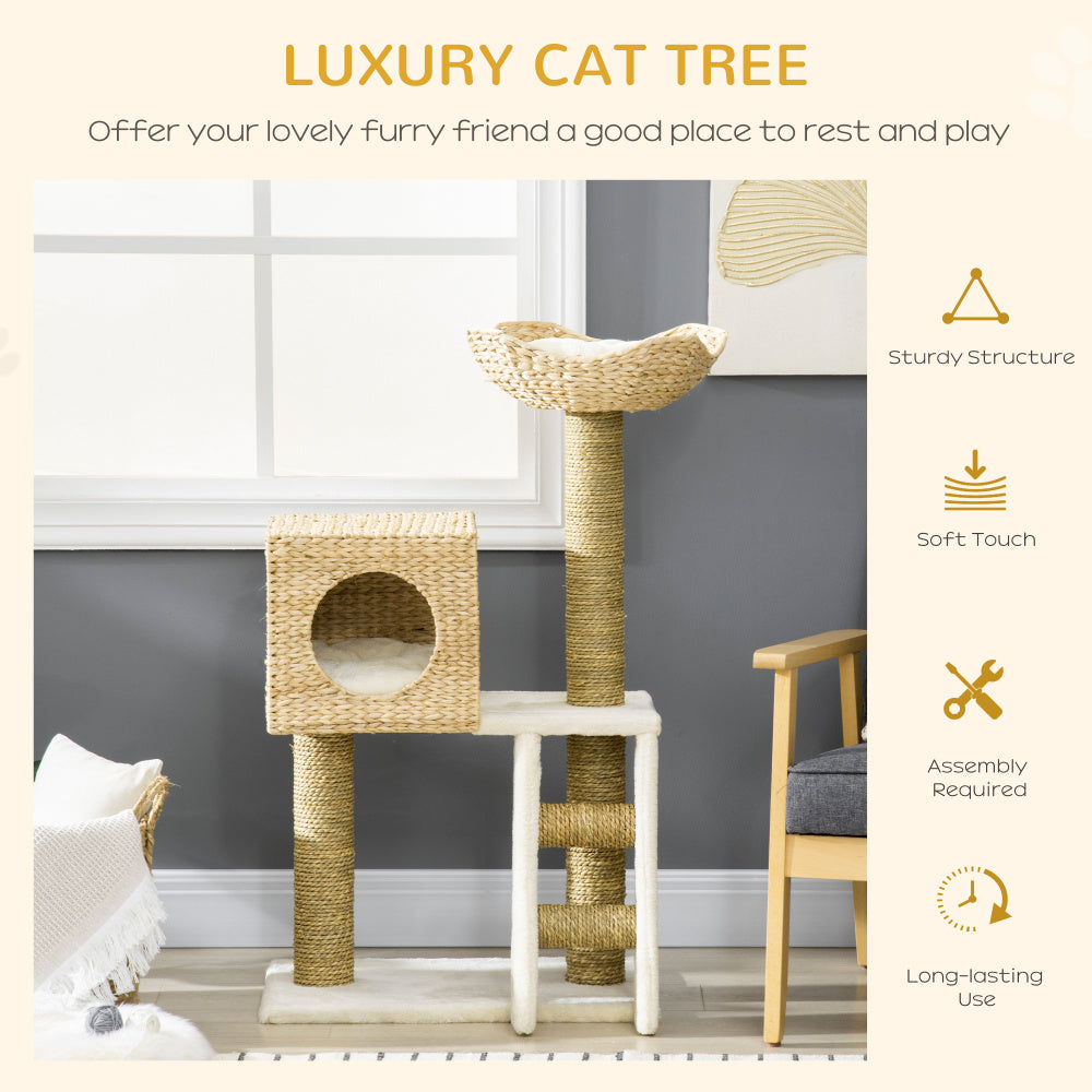 Cat Tree,Cattail Weave Cat Tree for Indoor,Cats Tower