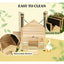 Pet Coop,Wooden House with Openable Roof