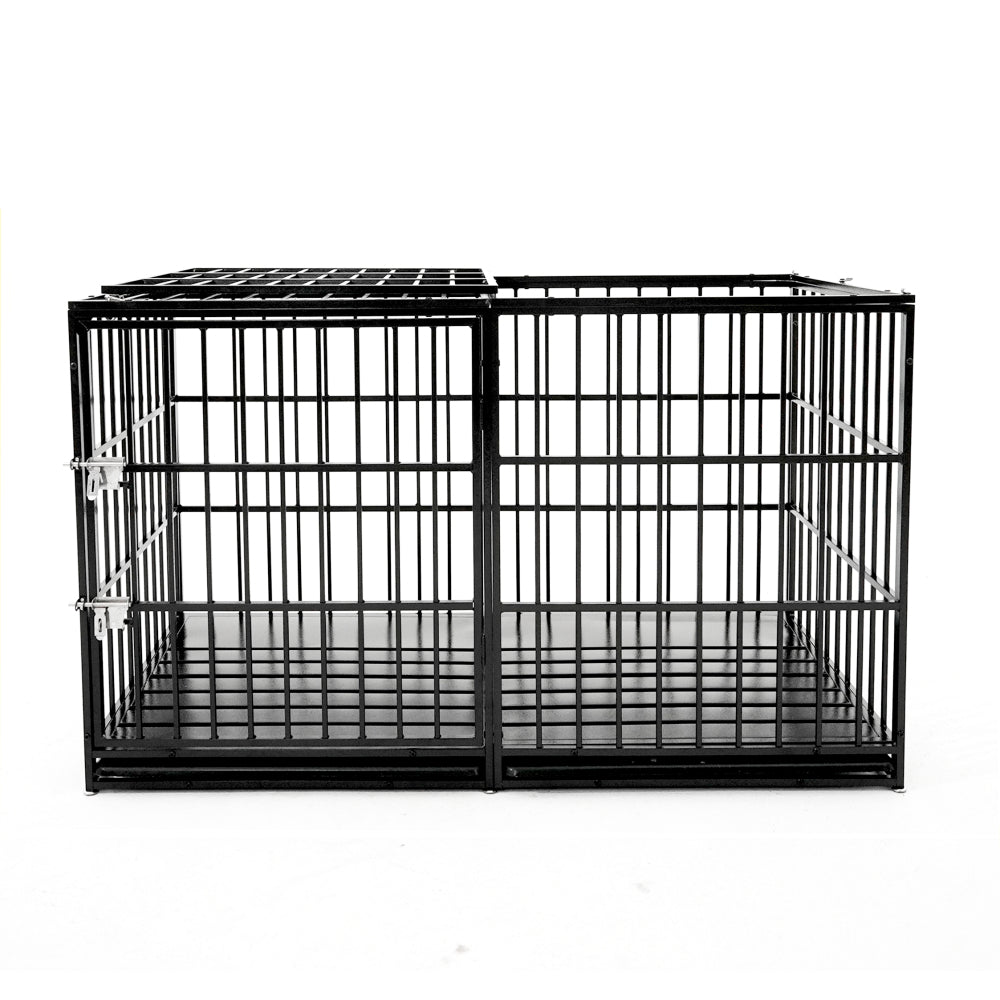 61" Extra Large Heavy Duty Dog Crate Dog cage Strong Metal Dog Kennels and Pens Crates for Large Dogs