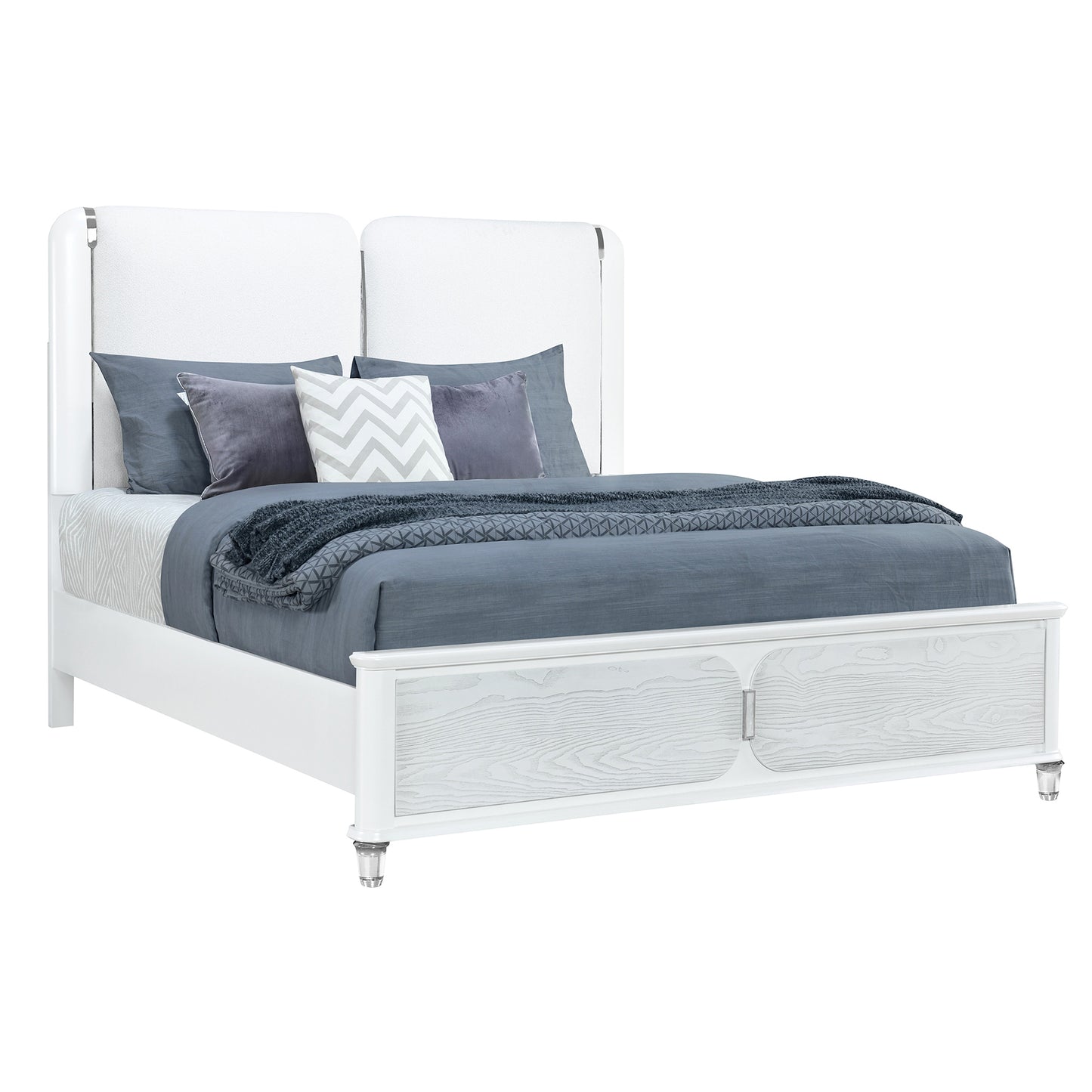 BRENDA GREY QUEEN BED WITH LED LIGHT