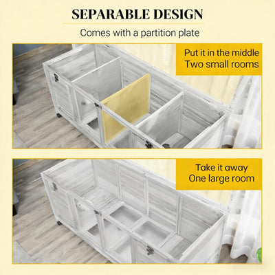 Wooden Small Animal Hutch Cage,Pet House,Wooden Rabbit Hutch with Wheels