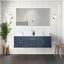 Navy Blue Double Bath Vanity 60 in. W x 22 in. D, and 60 in. LED Mirror