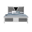 MUHAN WHITE QUEEN BED WITH LED