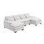 Modern U-shaped Sectional Sofa with Waist Pillows, 6-Seat Upholstered Symmetrical Sofa Furniture, Sleeper Sofa Couch with Chaise Lounge, Chenille and Velvet Options