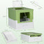 Cat Box,Fully Enclosed Cat Litter Box with Front Entry